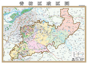 2022哈尔滨市香坊区政区图 哈尔滨地图出版社