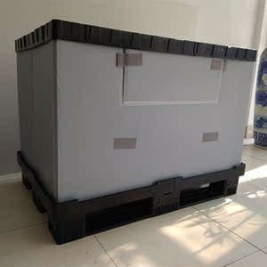 注塑川字型天地盖围板箱塑料瓦楞板箱汽车零部件物流循环包装厂家