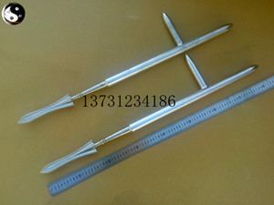 奇门兵器拐子枪拐突枪t型拐红缨枪武术双拐型棍丁字拐十字双拐