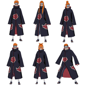 六道佩恩合集火影忍者3d纸模型diy手工益智玩具手办摆件装饰