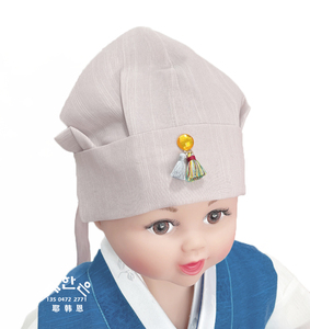 【韩国进口面料】/儿童韩服帽子/一周岁男孩生日帽子/ye-p7049