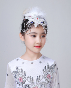 第八届小荷风采小白翎儿童傣族舞蹈演出服少幼儿园孔雀舞表演服装