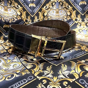 zilli鳄鱼皮带腰带双面湾鳄大鳞片男付款秒发