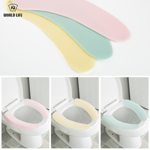 日本进口粘贴式马桶垫坐垫单面绒贴圈垫加厚通用坐便器垫子可水洗