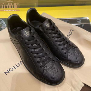 louis vuitton/路易威登lv男士压花图案全粒面小牛皮运动鞋1a8qe9