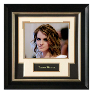收藏 艾玛沃特森 哈利波特赫敏 亲笔签名 照片裱框 含sa证书
