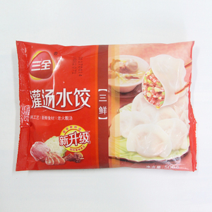 徽旺三全食品灌汤水饺 三鲜饺子500g30只营养早餐点心