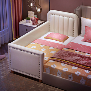 儿童床小床拼接大床带护栏加宽床拼接床边床男孩女孩婴儿床单人床