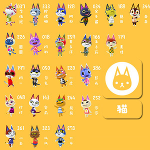 动物之森amiibo卡片猫岛民  animal crossing card cat