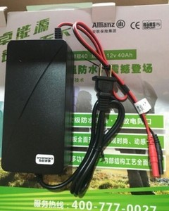 诚罩锂电池充电器通用12.6V5A10冠锂双孔插头20A40A60A100A充电器