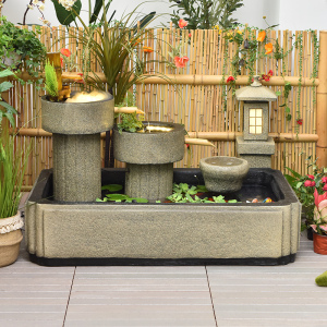 装饰假山流水喷泉水系景观花园院内鱼池阳台户外鱼缸造景0人付款3360