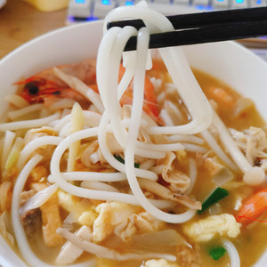 新鲜粗米面 浙江台州临海特产 纯大米制大米面 粗米线现做3斤包邮