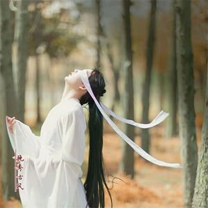 古风发带飘带蒙眼布女汉服遮眼白浅晓星尘同款古装润玉仙女纱巾带
