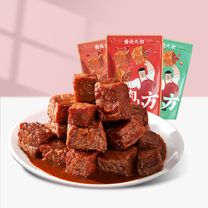 【买一送一】酱卤大叔牛肉小方100g番茄味麻辣味办公宿舍休闲零食