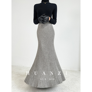 半身裙鱼尾裙针织