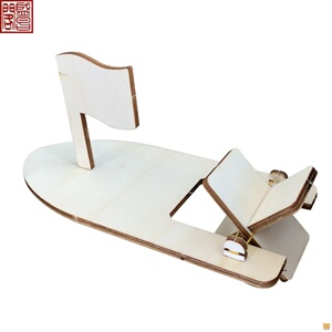 儿童diy自制木帆船橡皮筋动力船科技小制作创意手工小发明材料包