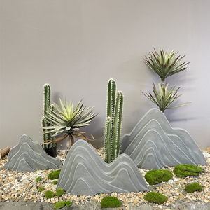 白色雪浪石假山切片组合店铺装饰造景石树脂玻璃钢仿真石头道具