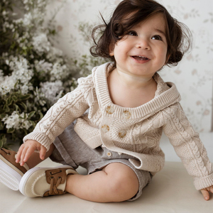 2022春夏新品 新西兰jamie kay男童宝宝纯色针织吊带裤短裤灯芯绒