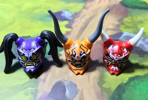 乐高幻影忍者绝版人仔面具njo402 njo385 基洛e先生紫外线