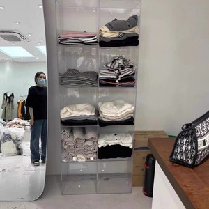 亚克力置物架置物柜定制鞋包橱窗透明服装店收纳衣柜展示鞋子落地