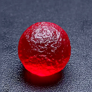 正品库尔勒血陨石玻璃单珠红色玻璃陨石原石吊坠diy散珠配珠配件