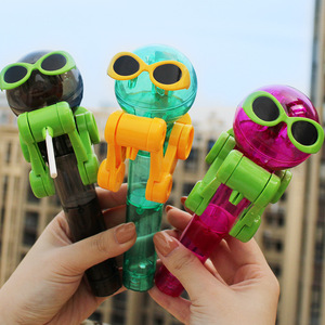 抖音张国伟同款棒棒糖机器人玩具创意搞怪糖果神器儿童吃糖人玩具