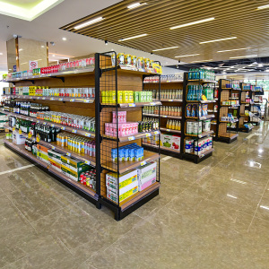 超市货架置物架多层便利店零食单双面架子展示架商店展示柜摆货架