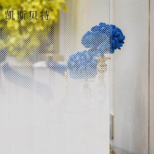 单向圆点渐变膜法纱装饰膜商场办公室蒙砂玻璃贴膜半透明雾磨砂膜