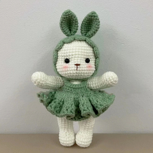 宝宝兔手工编织diy钩针毛线卡通玩偶材料包自制织送男女友礼物