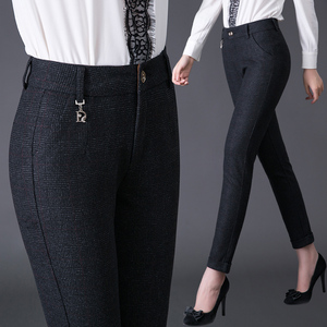 秋季休闲裤女中老年妈妈高腰弹力直筒2018新款40女裤秋装大码50岁