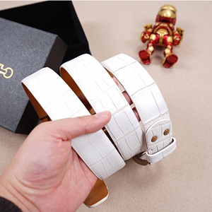 zilli泽利男士鳄鱼皮皮带配色儒雅男款真皮商务休闲腰带