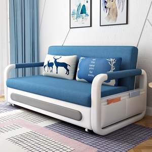 沙发床多功能小户型可折叠简约客厅储物新款伸缩推拉床单双人两用