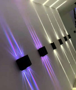 LED上下聚光束灯双头线射灯户外防水壁灯KTV过道走廊庭院灯洗墙灯