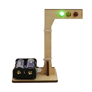 diy儿童手工小制作红绿灯智能交通stem科技玩具学生教具物理实验