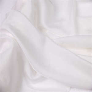 白色不透人丝真丝交织纺面料纯色优质真丝里衬布料