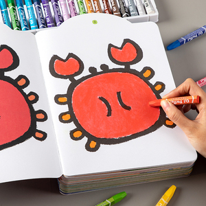 儿童画画本宝宝涂色书03456岁幼儿园填色本图画册涂色画玩具