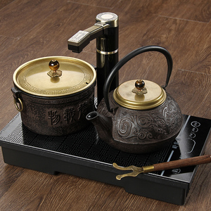 电磁茶双炉自动上加抽水电热烧水茶壶嵌入式茶桌茶台几铁壶泡茶