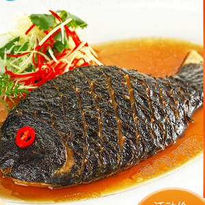 素年年鱼270克齐善素食仿荤大豆蛋白品斋菜佛家纯素清蒸宴席食品