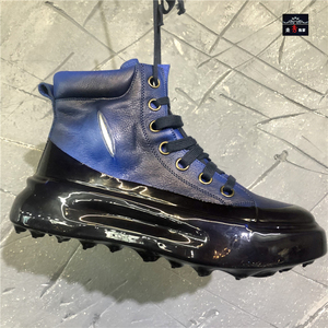 暗黑复古潮流男鞋ccp风休闲板鞋做旧溶解增高融化滴蜡真皮高帮鞋