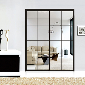 网红轻奢简约定制阳台卧室厨房门极窄折叠推拉门移门隔断钛镁合金