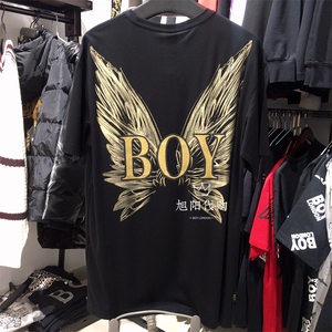 boy london 显瘦短袖t中长款蝴蝶翅膀连衣裙女生潮牌b212wm605102