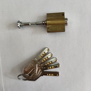 三星指纹锁5条钥匙锁芯505型号