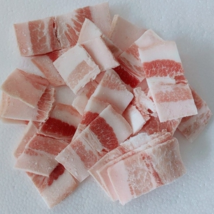 新鲜冷冻猪肉片带皮五花肉片猪颈肉猪脖子肉槽头肉韩式生鲜20斤