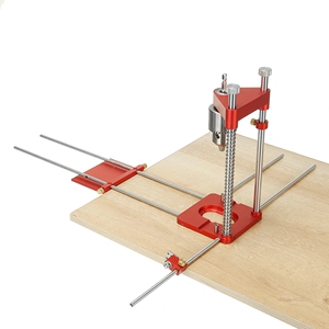 铝合金手电钻支架便携式钻孔定位器迷你台钻木工打孔定位器全金属