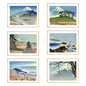 日本装饰画富士山风景挂画浮世绘日式风格壁画榻榻米料理店墙面画