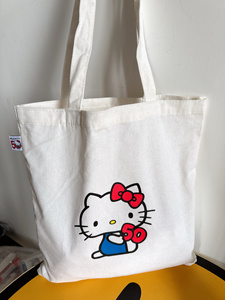 出口外贸日杂附录帆布单肩包 kitty猫环保购物袋 日常休闲帆布袋