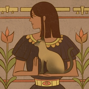 【晴苟】埃及壁画风神奇法老王原创手绘头像定制