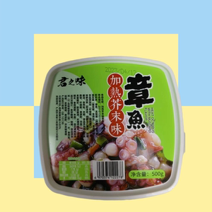 君之味加热芥末章鱼 熟芥末章鱼 解冻即食 小章鱼 500g