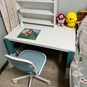 ikea宜家代购佩尔书桌白色/天蓝色96x58厘米家用儿童学习桌作业桌