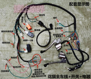 摩托车线路老款脚启动本田cgm125花猫 银猫 全车线路 电缆 大主线